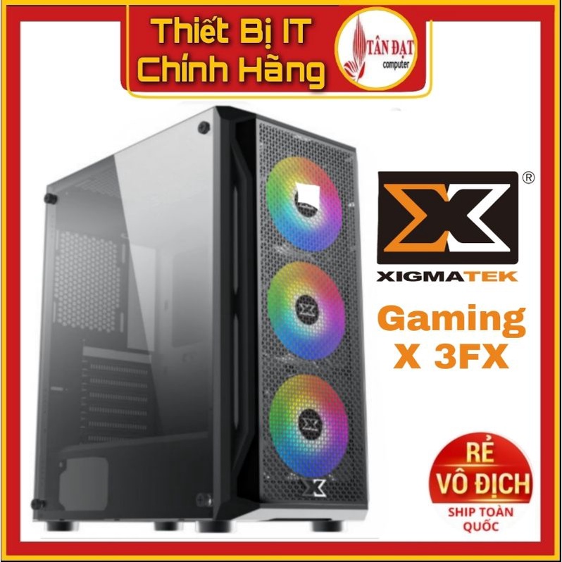 Vỏ Case Máy Tính XIGMATEK GAMING X 3FX - GAMING ATX, KÈM 03 FAN XIGMATEK X20ARGB