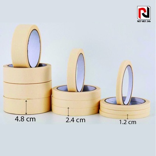 [DÀI 20 mét, 12 CUỘN] Băng Keo Giấy Nhăn 1.2cm / 2.4cm