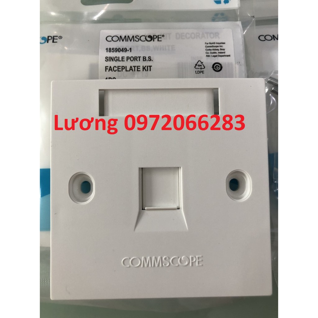 Mặt 1 Port Wallplate AMP Face Plate 1859049-1 mặt nạ vuông