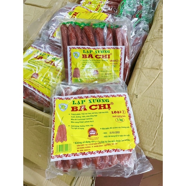 Lạp sườn/xưởng MỸ TRÂN / BÀ CHỊ LOẠI I 1KG - DÂY XANH