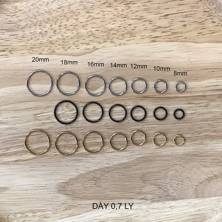 Khuyên Tai Teapear Tròn Basic Inox ko gỉ Dày 0.7mm