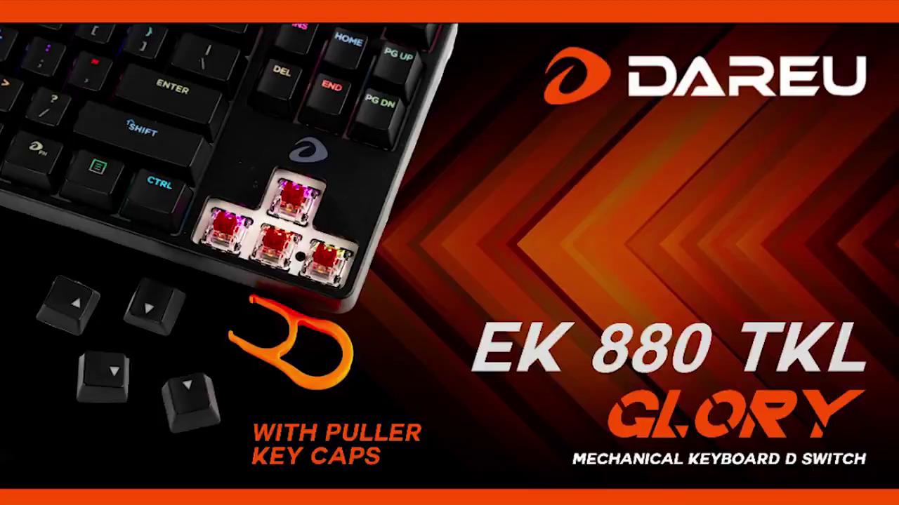 Bàn phím cơ DAREU EK87 V2 Gray Black (2 sides RGB strip, Multi-Led, PBT Double Shot OEM profile) | BigBuy360 - bigbuy360.vn