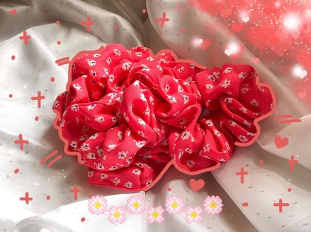 🎀SCRUNCHIES BUỘC TÓC HOẠ TIẾT HOA 💕