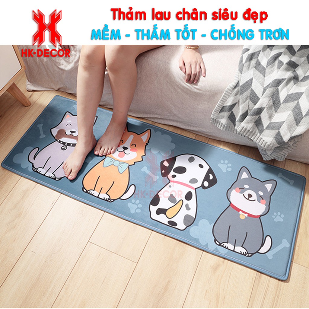 [FREESHIP] Thảm trang trí, trải sàn, bếp, nhà tắm, phòng khách, thảm lông hình con vật, chùi chân, lau chân, lót sàn nhà