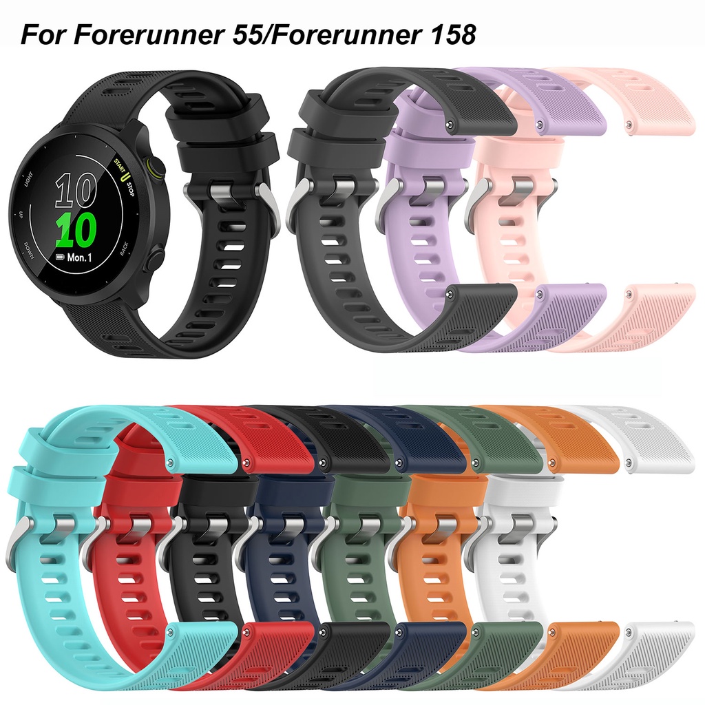 Tương thích với Dây đeo Garmin Forerunner 55 / Forerunner 158, Dây đeo silicon mềm thay thế nhanh ch