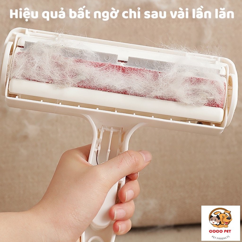 Cây Lăn Lông Thú Cưng, Cây Lăn Tĩnh Điện Hút Lông Chó Mèo Trên Giường, Nệm, Sofa