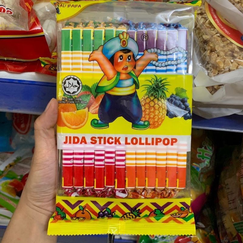 Kẹo mút sữa trái cây Jida