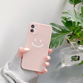 Ốp Điện Thoại Silicon Mềm Siêu Mỏng Màu Hồng In Hình Mặt Cười Cho Apple Iphone 11ProMax 12 X XS XR 8plus 7p SE
