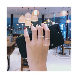 Nhẫn bạc Camelia cô dâu