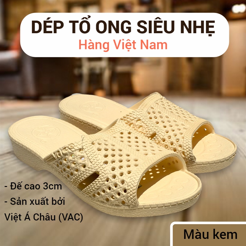Dép tổ ong, chất liệu siêu nhẹ, VAC, nhiều màu, đế chống trơn trượt, lê, tông, quai ngang, hàng việt nam, size lớn 40 41