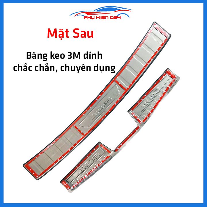 Ốp chống trầy cốp Fadil 2019-2020-2021-2022 thép không gỉ vân titan bảo vệ xe chống va đập