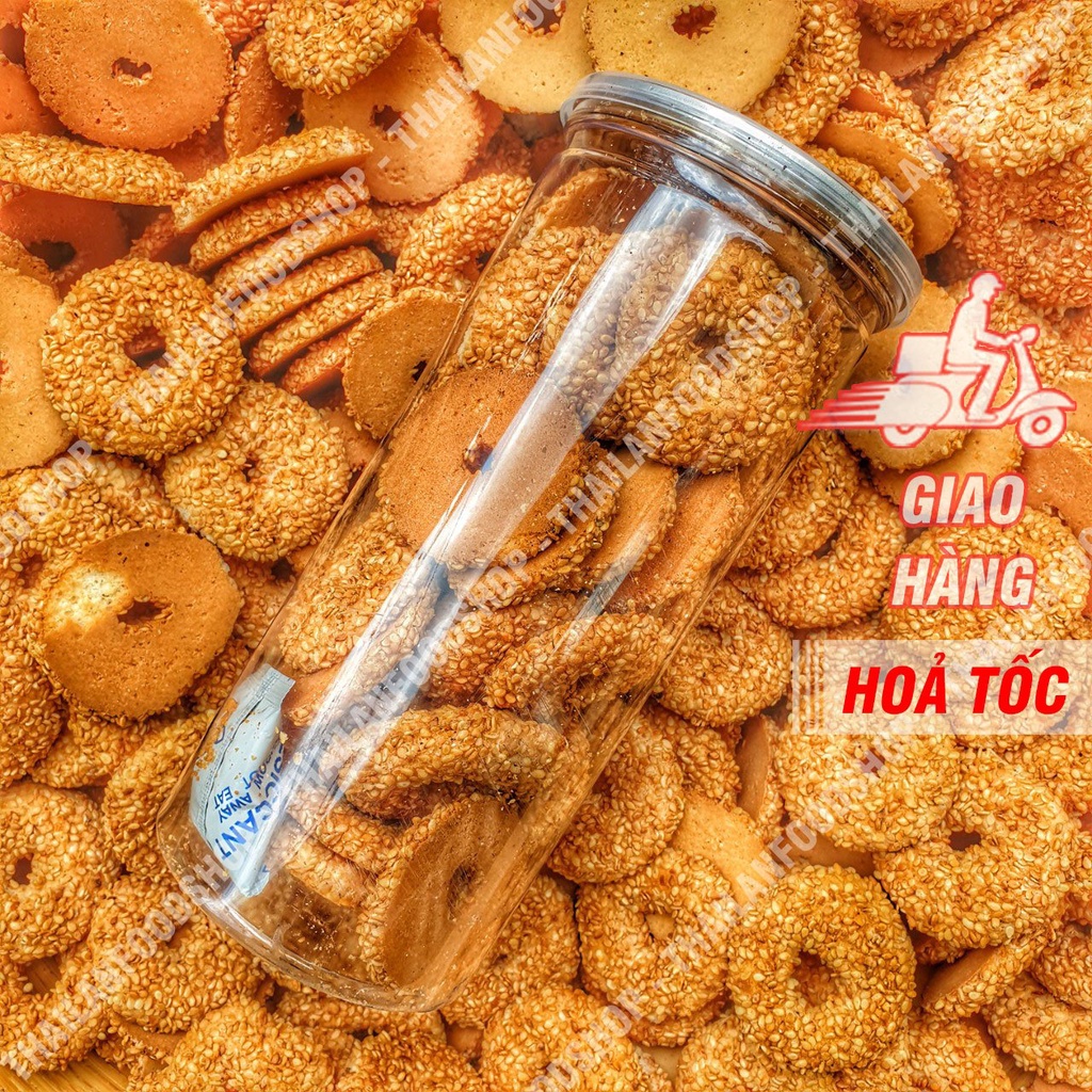 Bánh Vòng Mè Lon 200Gram (Bánh Quy Mè)