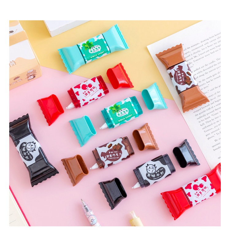 Bút Xóa Băng Kéo Nước Cute Văn Phòng Phẩm Dễ Thương Hình Vỏ Kẹo VPK6