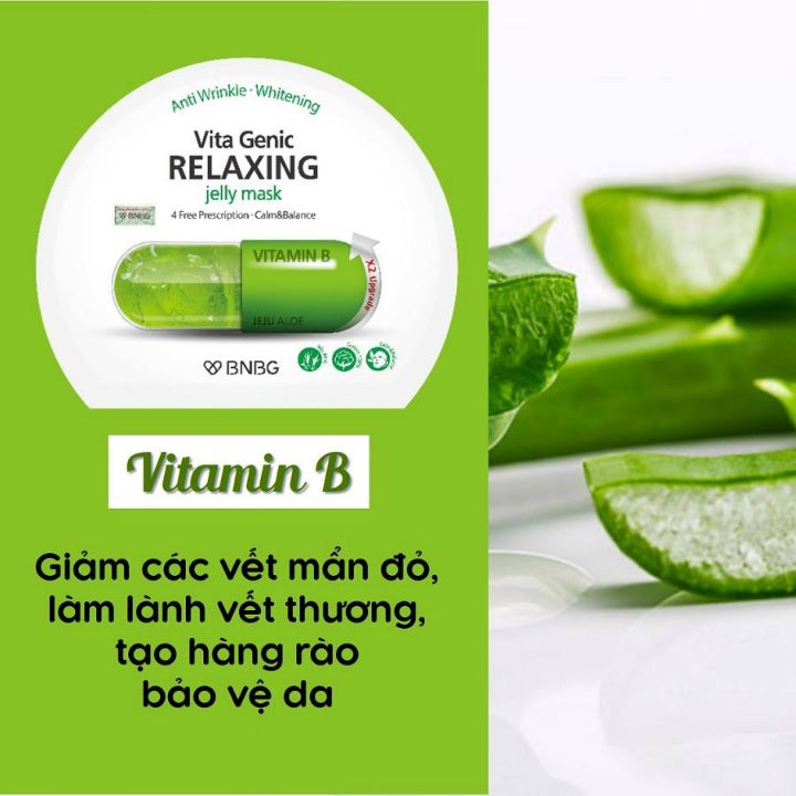1 Miếng Mặt nạ dưỡng ẩm BNBG Vita Genic Relaxing Jelly Mask (Vitamin B) 30ml