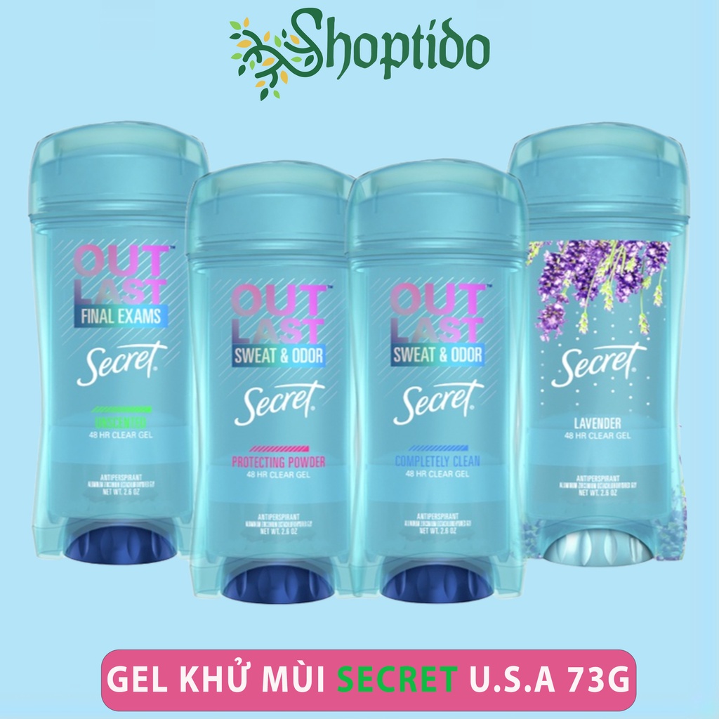 Gel khử mùi Secret Clear Gel giảm tiết mồ hôi cho nữ 73g NPP Shoptido