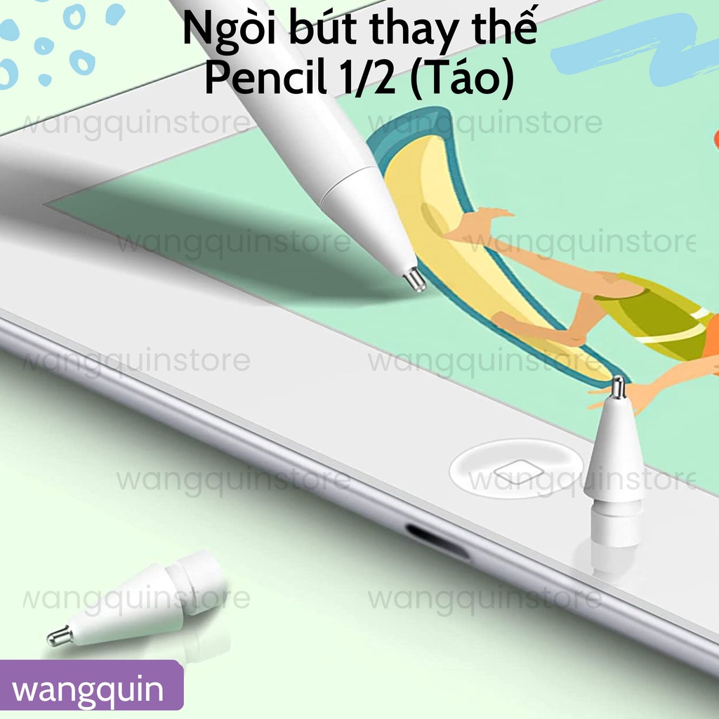 Đầu ngòi thay thế cho bút cảm ứng Pencil 1/2 táo - Pen tip dùng như ngòi gốc - Ngòi bút kim loại hỗ trợ viết Calligraphy