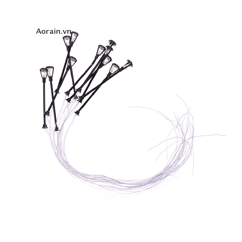 Bộ 10 Mô Hình Đèn Vườn Màu Đen Độc Đáo