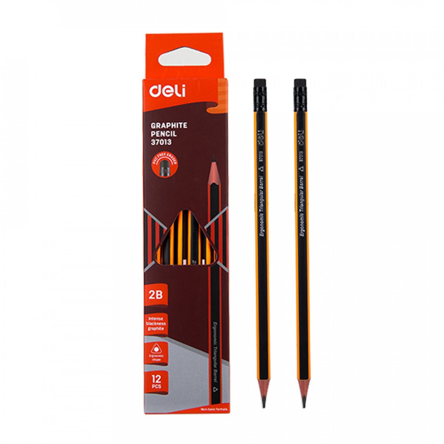 Bút chì cây 2B - Bút chì Deli 37013 đẹp mắt, giá rẻ {Chính hãng deli } Mua kèm khuyến mãi