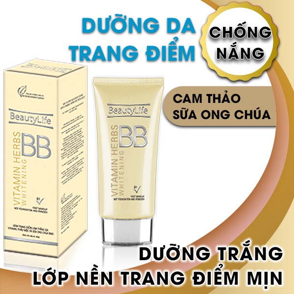 Kem trang điểm dưỡng trắng da Beauty Life 50g