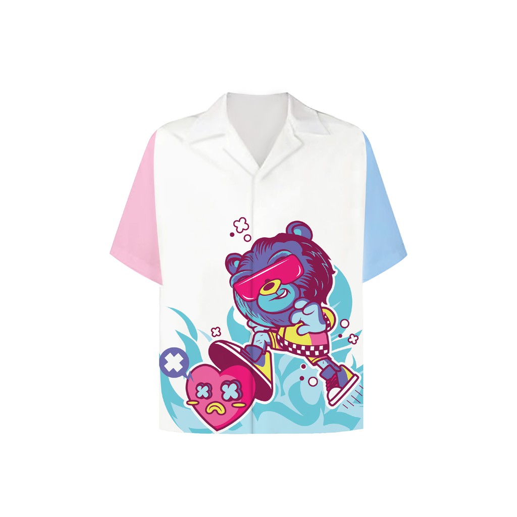 Bowling Shirt - Vui lòng Không Dẫm Lên Tim (Limited Edition: 99 Áo) - YÊU LÀ ĐỦ