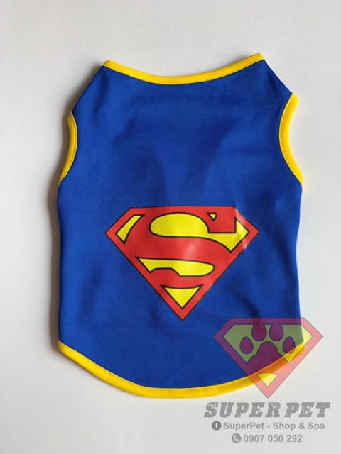 ÁO THÚ CƯNG LOGO SUPER MAN GIÁ RẺ NHẤT ĐỒNG GIÁ XXS-L 29K