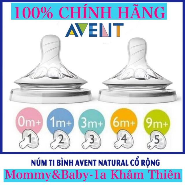 [Mã FMCG8 giảm 8% đơn 500K] Núm ti Philips Avent Natural Cổ Rộng