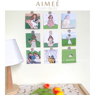 [Hình thật/ Sẵn] Set 9 Postcard 𝐿𝑜𝑣𝑒𝑙𝑦 𝐺𝑖𝑟𝑙𝑠 Trang Trí Tường, Trang Trí Nhà Cửa - Aimee.decor