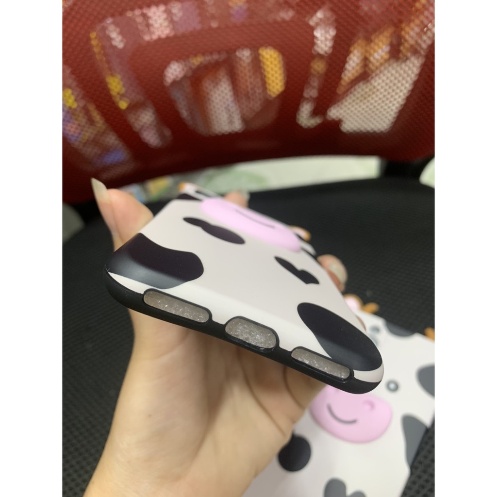 Ốp iPhone X/xs, iP11, 11 promax, ip12, 12 promax  dẻo in hình bò sữa kute