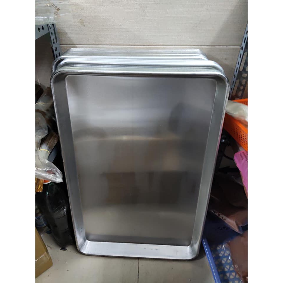 khay Nhôm nướng bánh 40x60x3cm dầy 1mm không lỗ