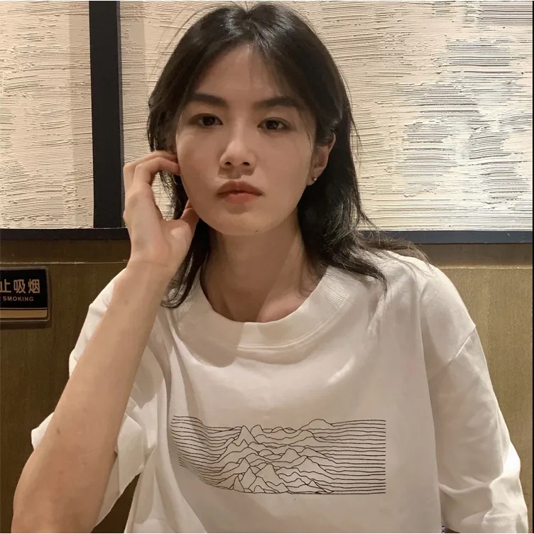 NRVP Áo Thun 100% Cotton Dáng Rộng Thời Trang Hàn Quốc Cho Nữ