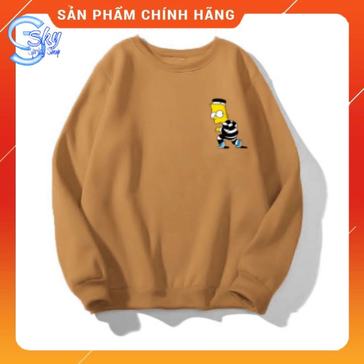 ÁO SWEATER UNISEX NAM NỮ  FORM RỘNG in HÌNH BART SIMPSON SIÊU PHONG CÁCH