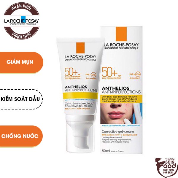 Kem Chống Nắng Giảm Mụn, Kiểm Soát Dầu La Roche Posay Anthelios Anti-Imperfections SPF50+ 50ml