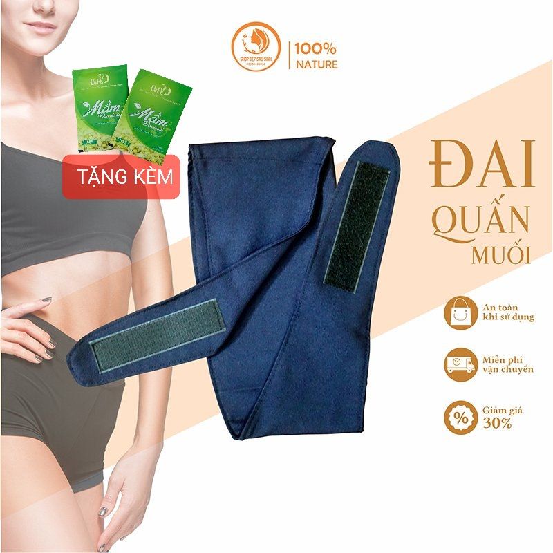 ĐAI QUẤN MUỐI SAU SINH (KÈM MUỐI THẢO DƯỢC 1KG)