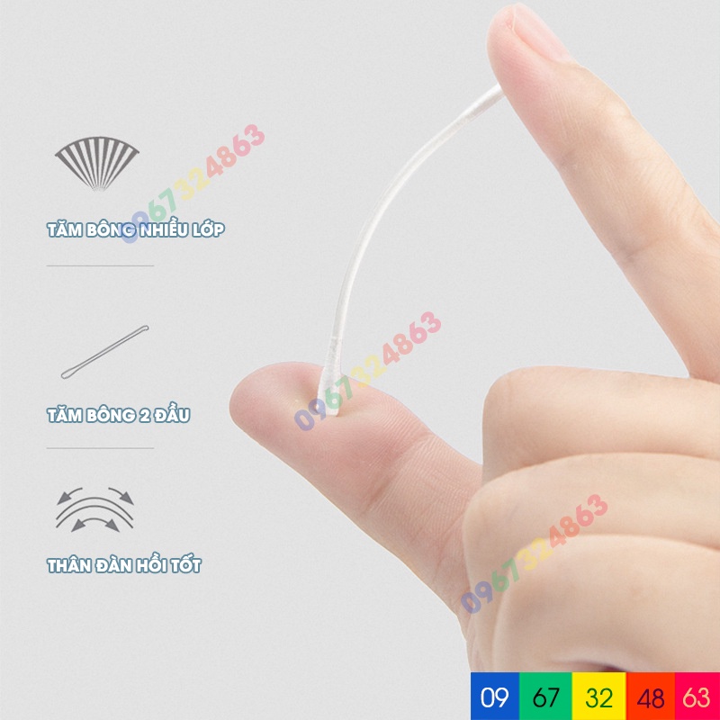 Tăm bông VCOOL CAO CẤP HỘP XANH XUẤT NHẬT 400 QUE cho bé