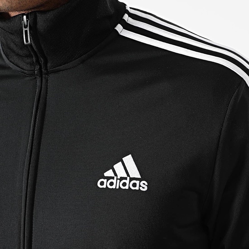 [100% HÀNG CHÍNH HÃNG] Bộ thể thao nam Adidas chất poly đen - GK9651