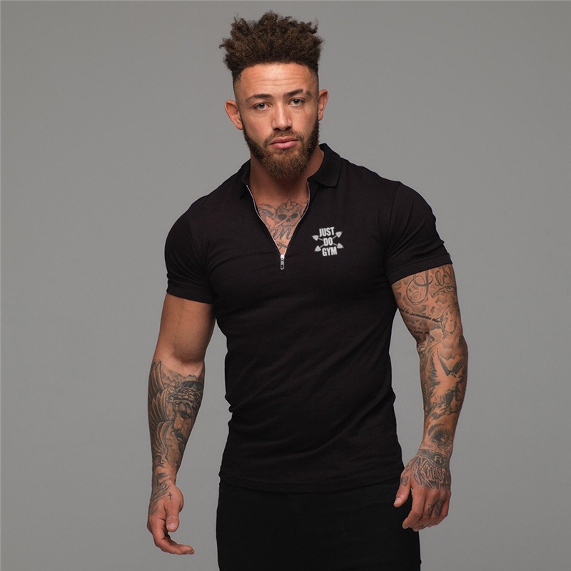 Brand New Mens Short Sleeve Polo Shirts Cotton Mens Casual Sport Polo Shirts Men Fitness Fashion Polo Shirt Men Bodybuilding