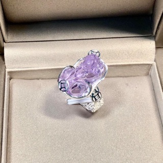 Nhẫn tỳ hưu đá bọc viền kim tiền