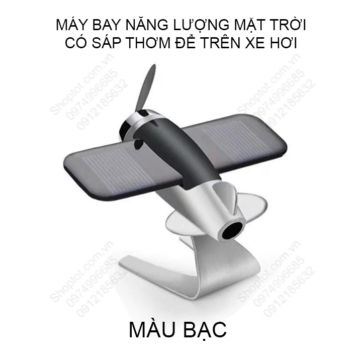 Mô hình máy bay năng lượng mặt trời có sáp thơm để trên xe hơi, khử mùi xe hơi