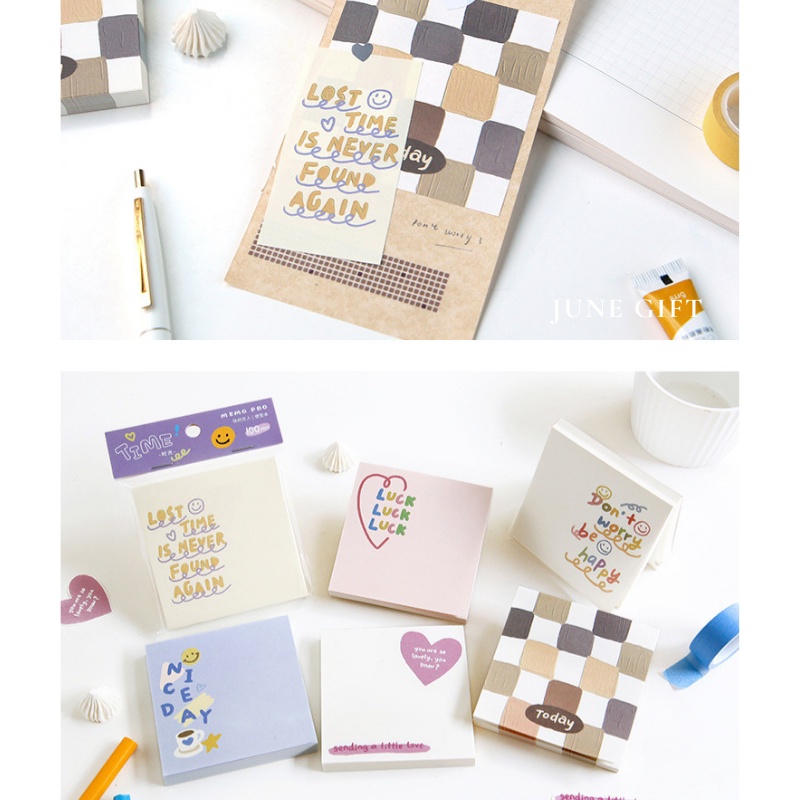 Set 100 tờ giấy note, giấy ghi chú lên kế hoạch series love