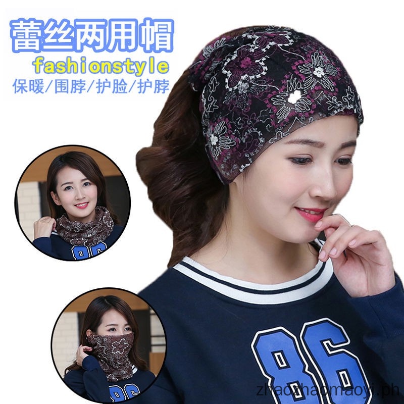 Mũ trùm đầu chống bụi bẩn thoáng khí có họa tiết thời trang nam nữ