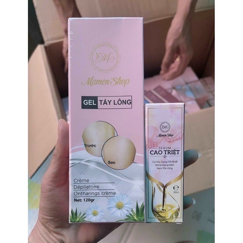 kem tẩy lông + triệt lông mamen shop