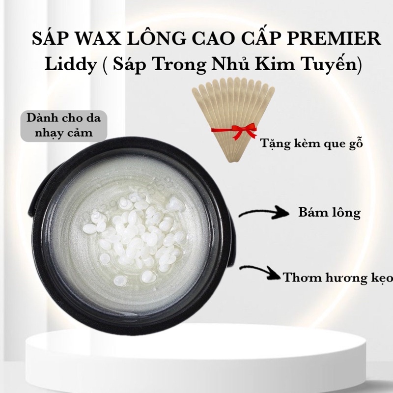 [TẶNG KÈM QUE GỖ] Sáp Wax Lông Trong Nhủ Kim Tuyến Bám Lông