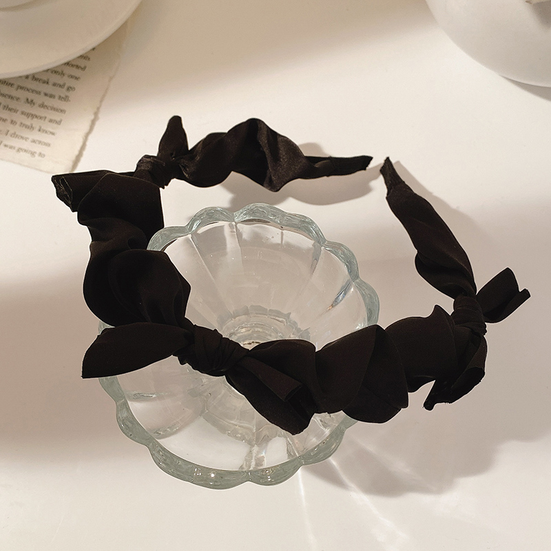 Cài tóc vải nơ satin mát mẻ mùa hè thời trang Hàn Quốc