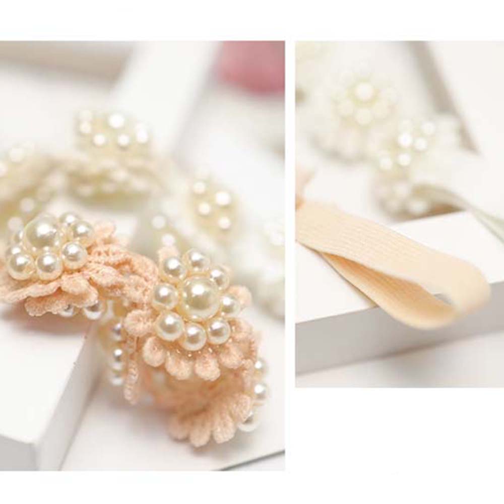 Băng Đô Cài Tóc Đính Hoa Và Ngọc Trai Đáng Yêu Cho Bé