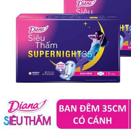 BĂNG VỆ SINH DIANA SIÊU THẤM SUPERNIGHT 35CM