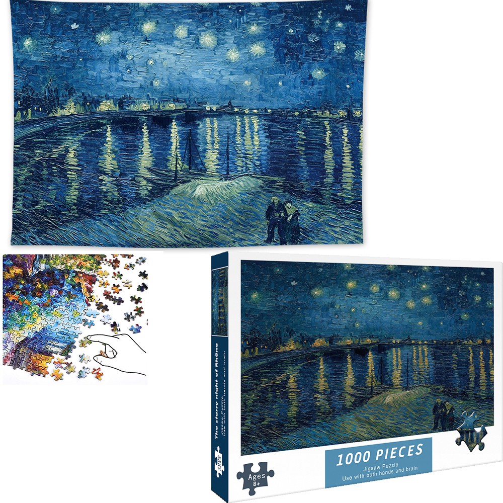 Bộ Tranh Ghép Xếp Hình 1000 Pcs Jigsaw Puzzle Tranh Ghép (75*50cm) Thú Vị  Cao Cấp Nhiều Loại