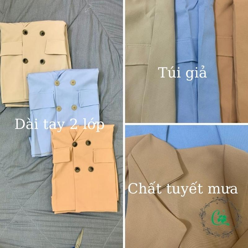 Áo balzer nữ dài tay ngắn tay áo khoác vest phong cách Hàn Quốc BL04