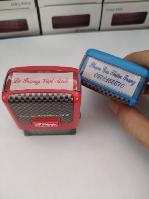 Dấu Chức Danh - Dấu Tên và Số Điện Thoại - Chính Hãng Shiny S852