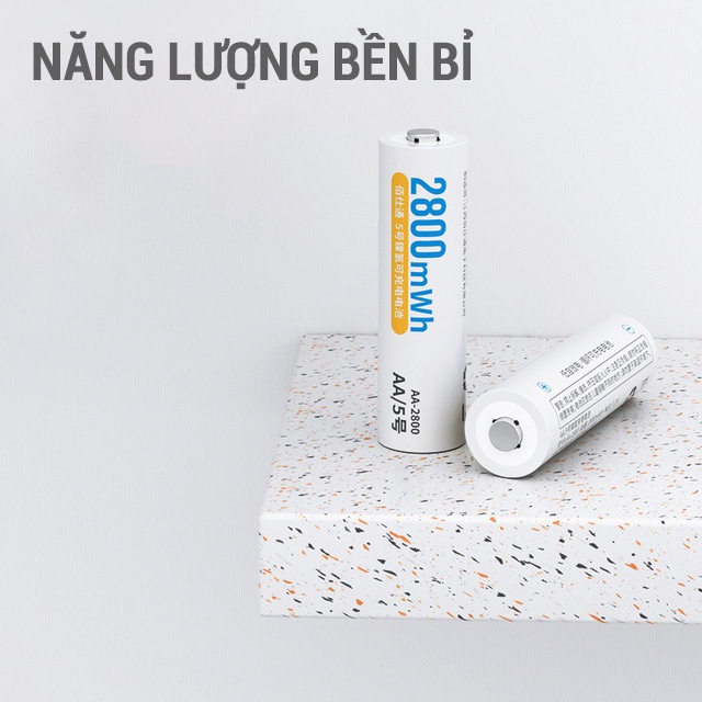 Pin Sạc AA 2800mWh Beston cho micro, đồ chơi, đồng hồ, đèn pin, máy ảnh kỹ thuật số