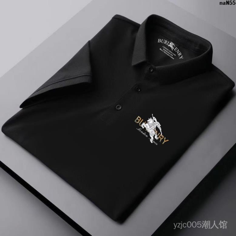 Áo Thun POLO POLO Tay Ngắn Màu Trơn In Logo Burberry Thời Trang Mùa Hè Cho Nam !